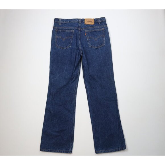 Vintage 80s 90s Levis 517 Orange Tab Mens 38x31 Faded Wide Leg Bootcut Jeans USA - Picture 10 of 14
